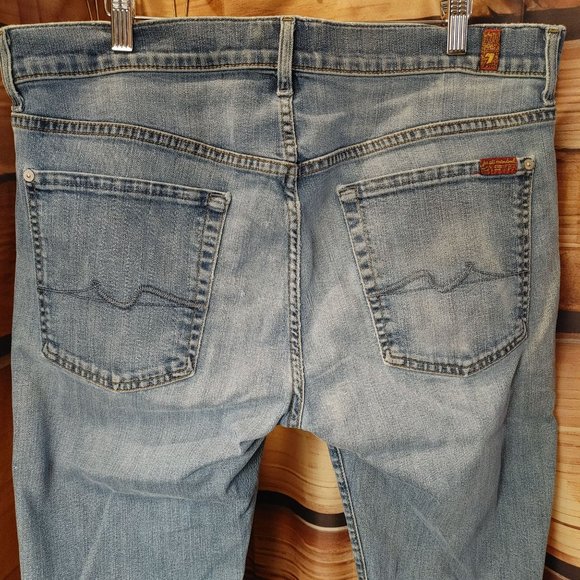 7 For All Mankind Women's Luxe Performance Medium Wash Blue Denim Jeans 36 - Picture 2 of 4
